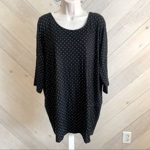 Dolman style polka dot top